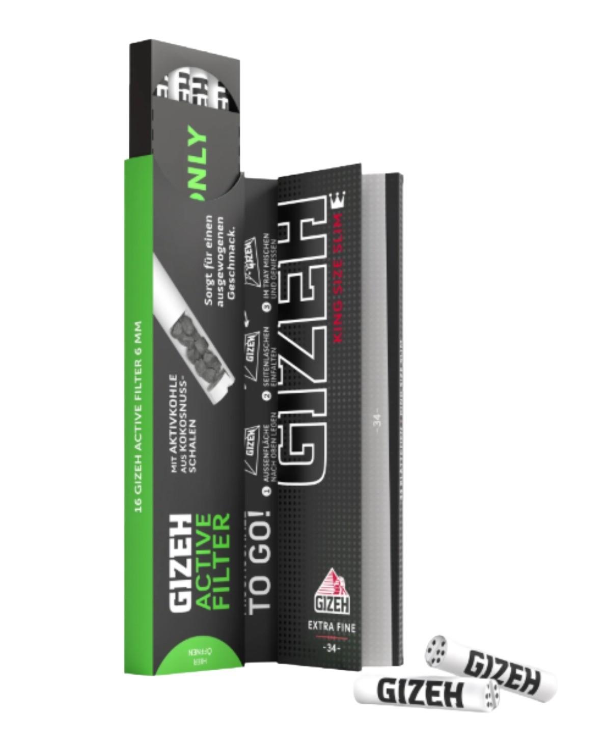 GIZEH BLACK KSS + Active Filter 1 x 34 Blättchen