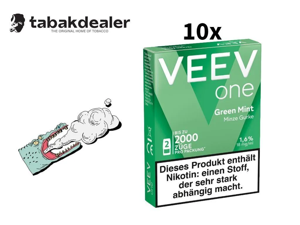 10x Veev One Pod Green Mint