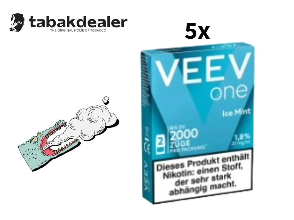 5x Veev One Pod Ice Mint