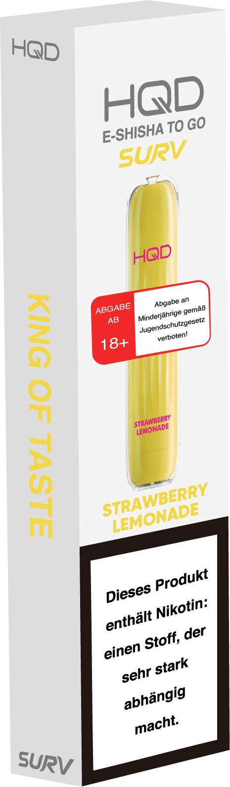HQD SURV Strawberry Lemon E-Shisha Einweg 18mg/ml Nikotin