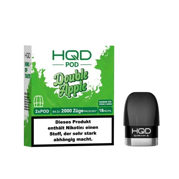 HQD Cirak 2 Pod Double Apple 18mg/ml Nikotin HQD Cirak 2 Pod Double Apple 18mg/ml Nikotin