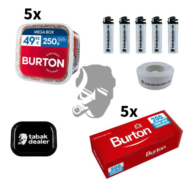5x Burton Volumen Tabak Red XXXL 250g 