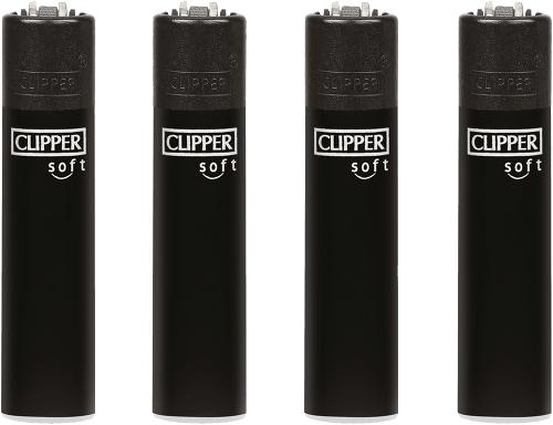 CLIPPER Soft Touch & Black Cap  1 x 48 Feuerzeuge