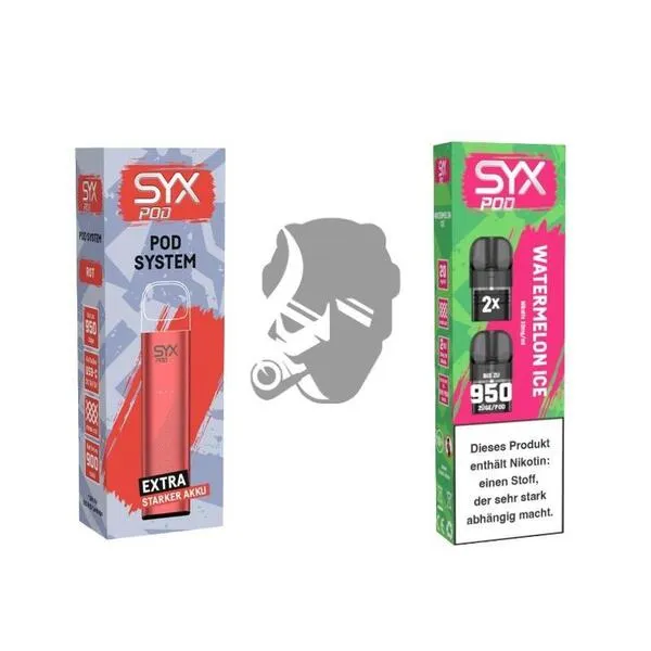 SYX Pod Red + Cartridge Watermelon Ice
