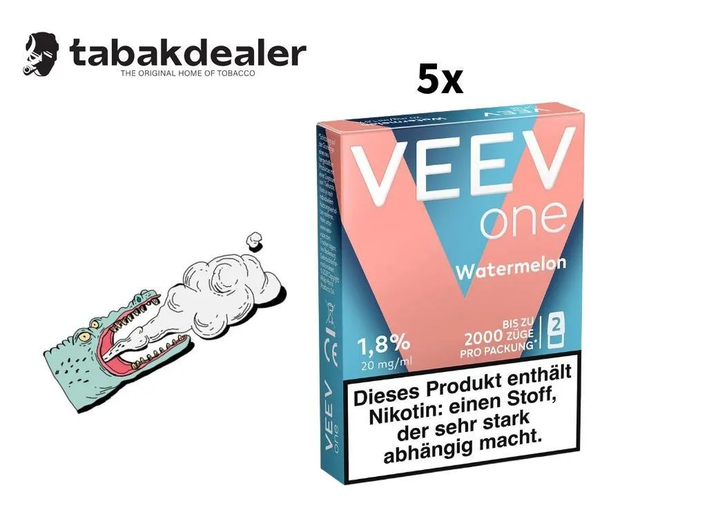 5x Veev One Pod Watermelon