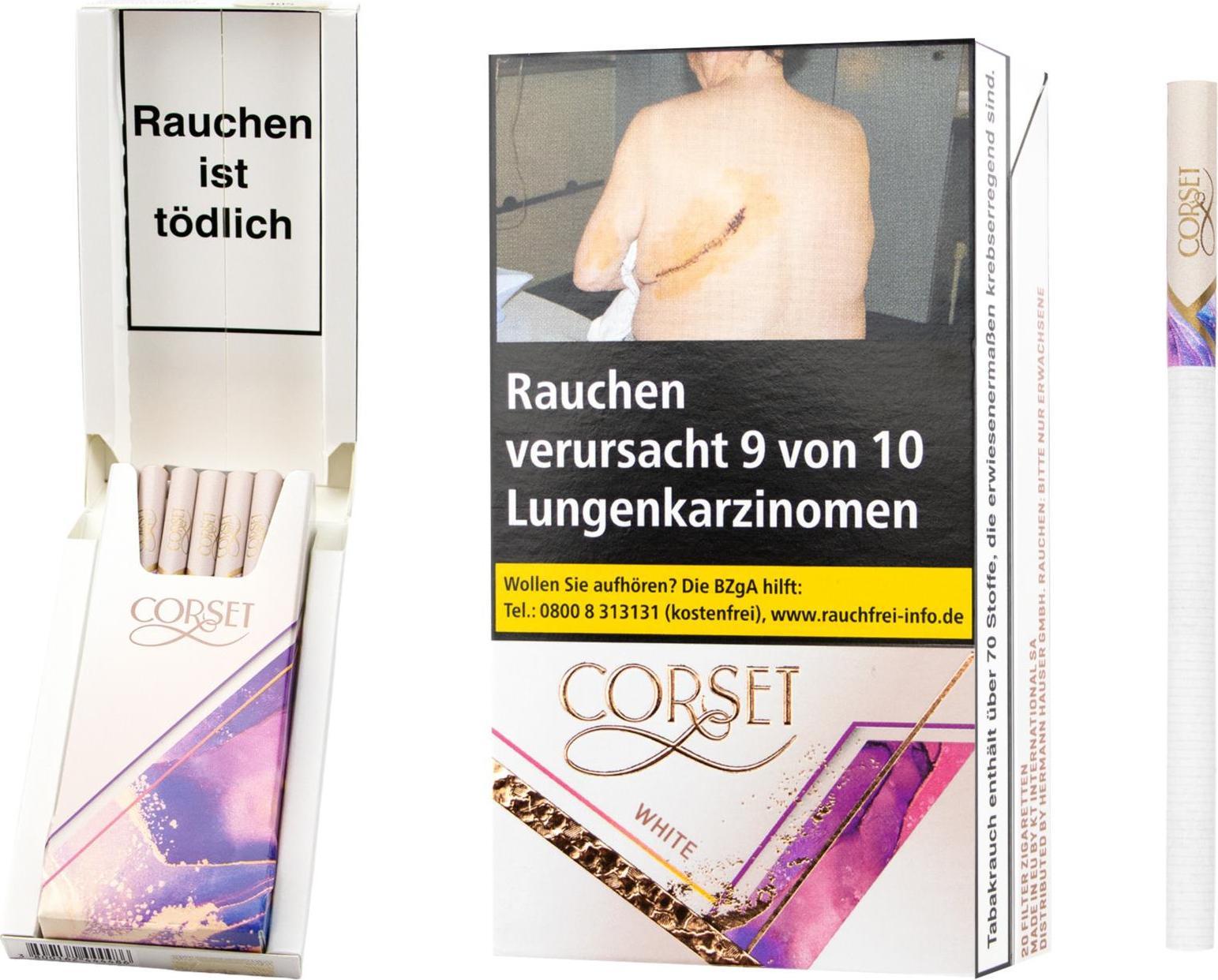 Corset White Slim Long 10 x 20 Zigaretten Corset White Slim Long 10 x 20 Zigaretten