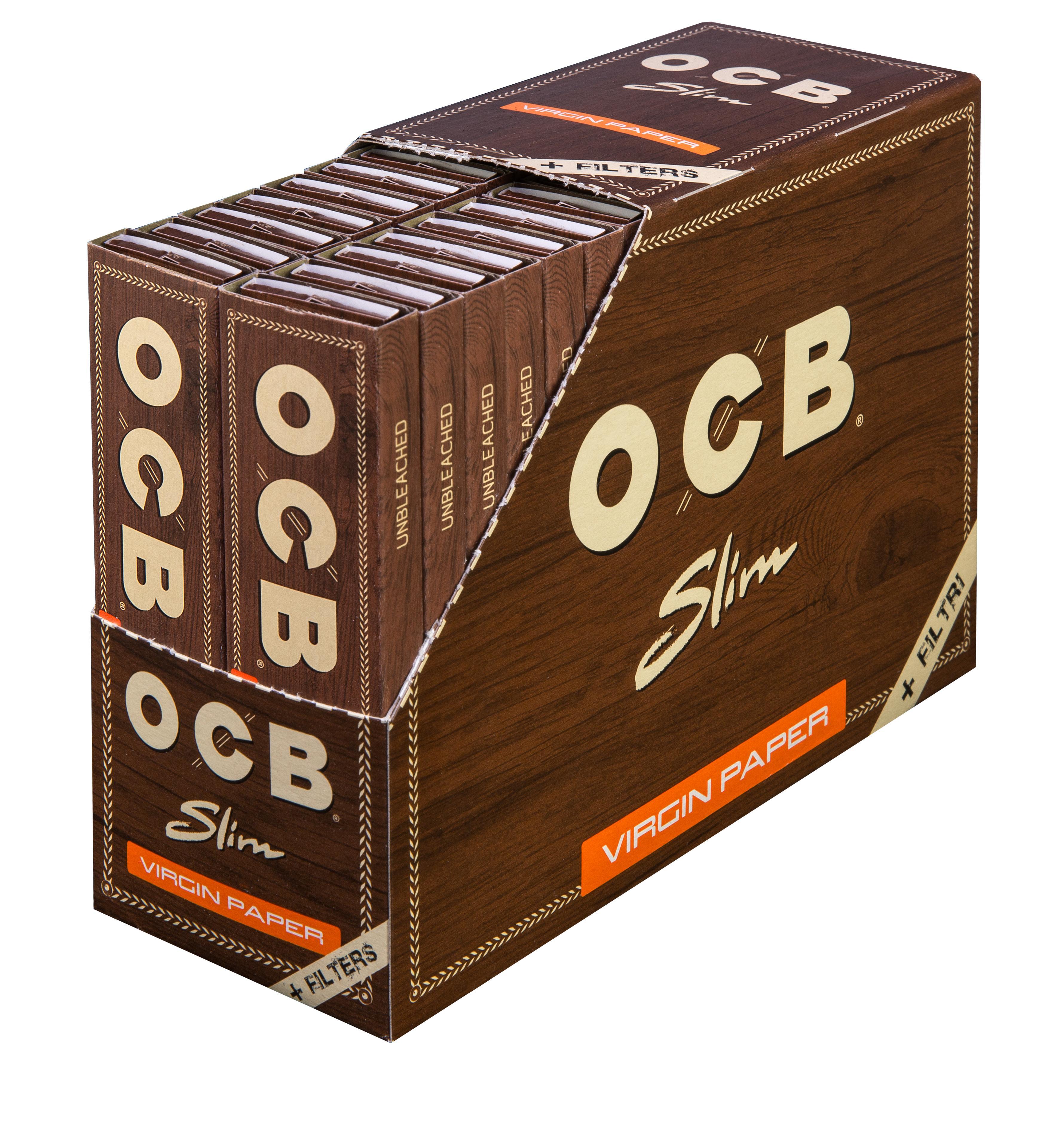 OCB Unbleached Slim Virgin Papier + Tips 