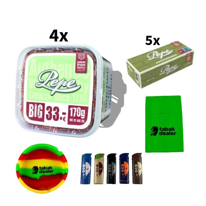 4x Pepe Rich Green XXXL Tabak 170g 4x Pepe Rich Green XXXL Tabak 170g