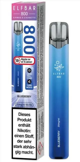 ELFBAR 800 Blueberry E-Shisha 20mg/ml Nikotin