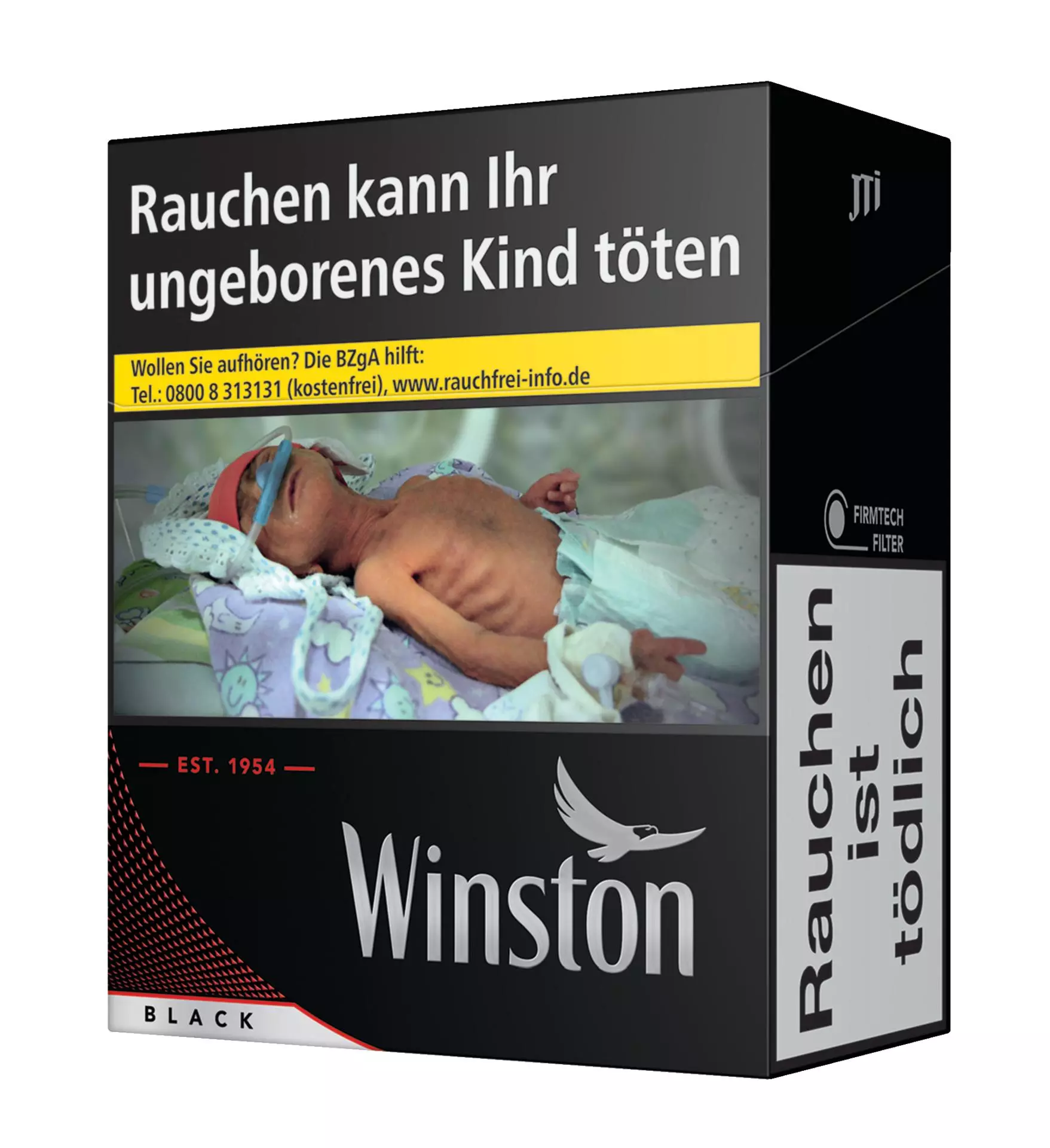 Winston Black 5XL 4 x 43 Zigaretten
