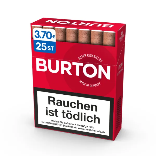 Burton Filter Cigarillos Xl Naturdeckblatt 8 x 25 Zigarillos