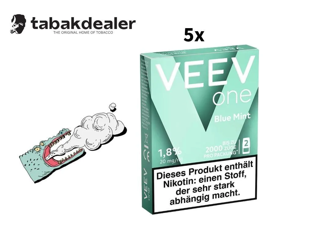 5x Veev One Pod Blue Mint