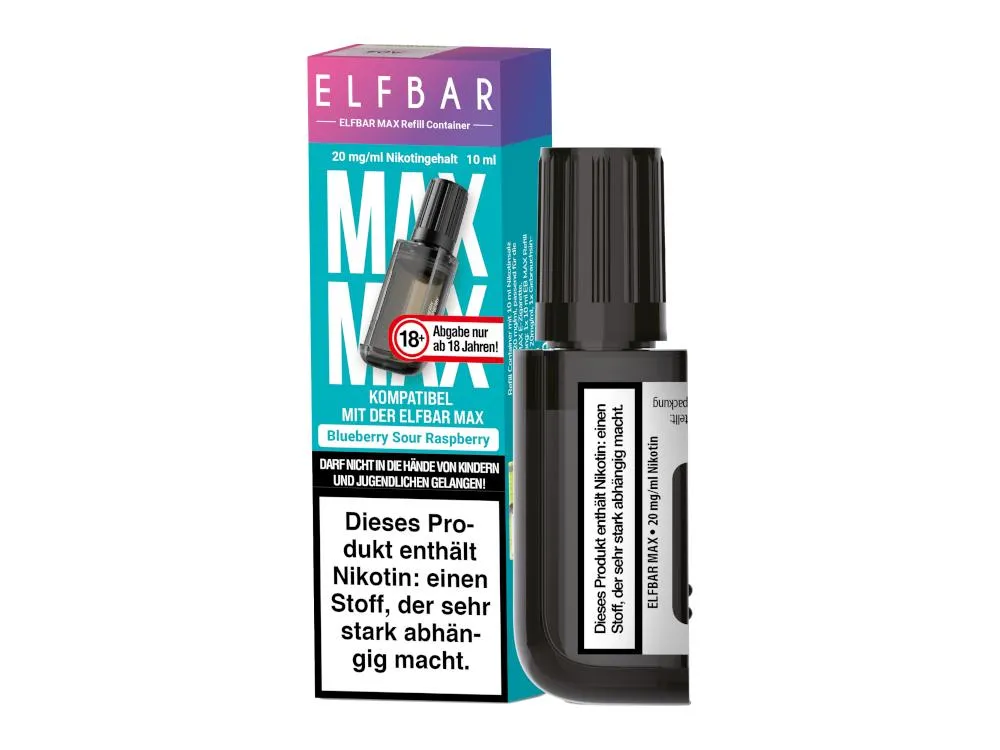 ELFBAR MAX 10ml Ref. Cont. Blueberry Sour Raspberry