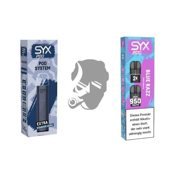 SYX Pod Dark Blue + Cartridge Blue Razz