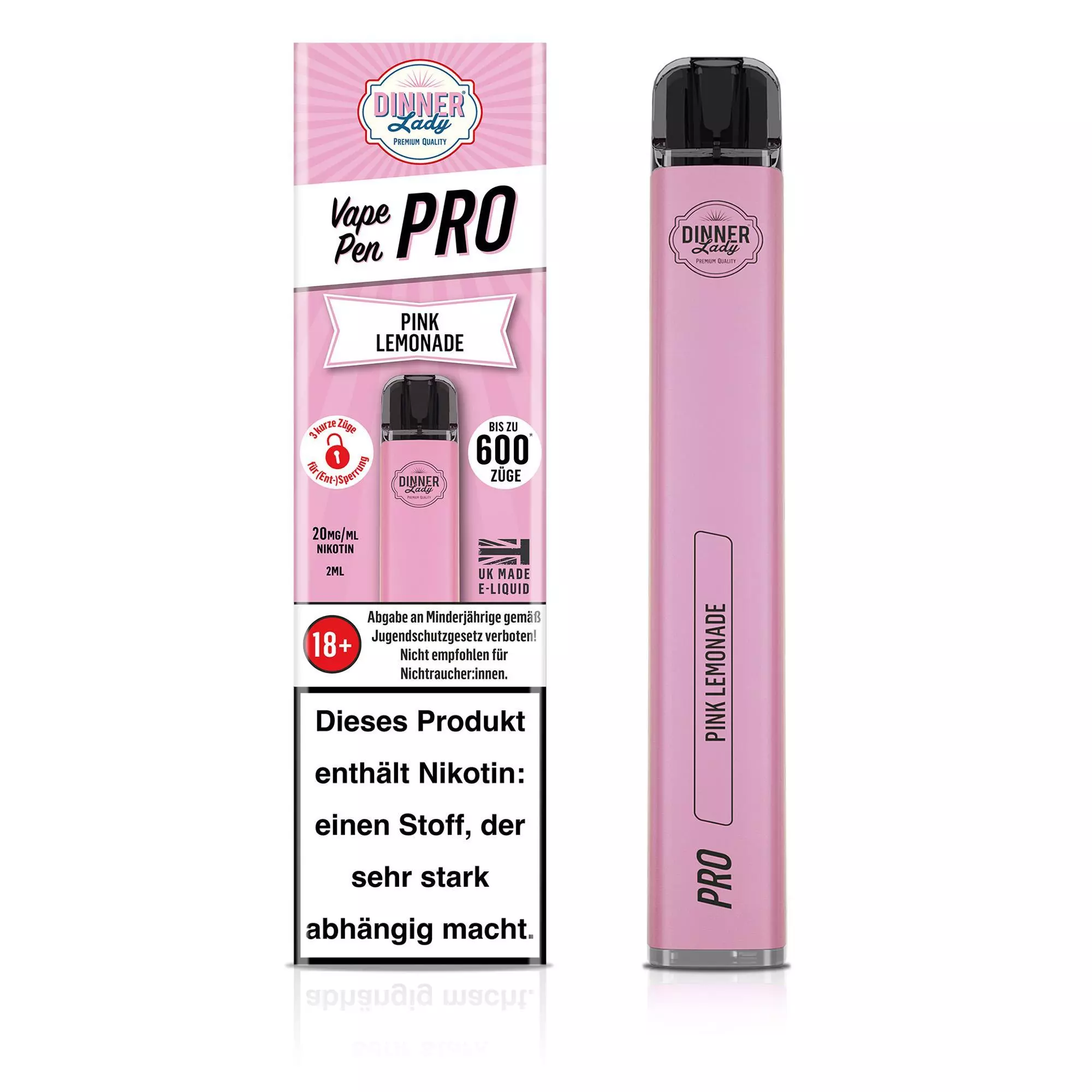 D.Lady Vape Pen Pro Pink Lemonade 20mg/ml Nikotin 