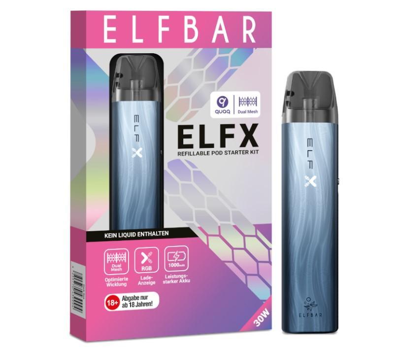 Elfbar-Elfx E-Zigarette Set Dark Sea blau 1 Stück