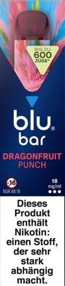 blu bar Dragonfruit Punch 18mg