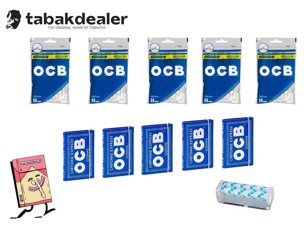 OCB Dreher Startpaket - OCB Cristal Roller / OCB Blau Gummizug / OCB Drehfilter 