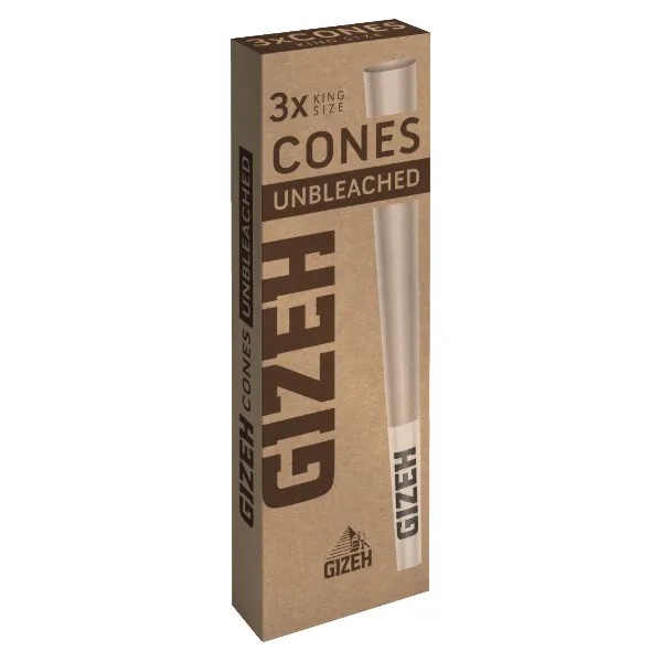 GIZEH Unbleached Cones + Tip 3 Stück