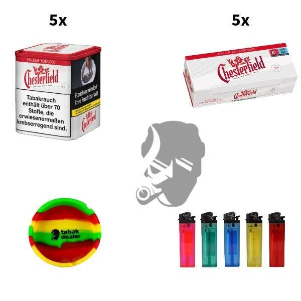 5x Chesterfield Volumen Tabak M 40g