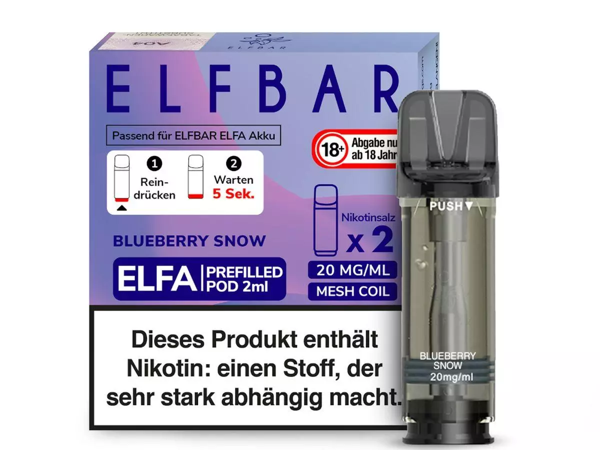 Elfbar Elfa Pod Blueberry Snow 20mg/ml Nikotin 1 x 2 Pods