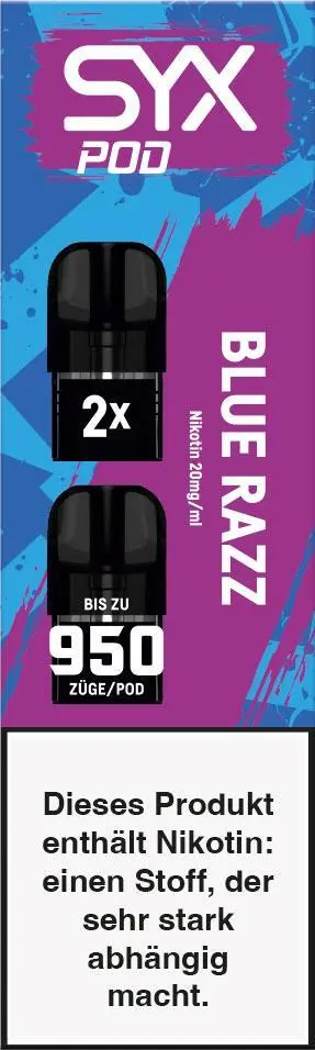 SYX Pod Cartridge Blue Razz 20mg