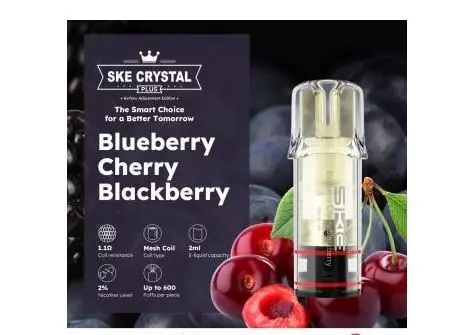 SKE Crystal Plus Pod Blueberry, Blackberry, Cherry 20mg/ml Nikotin 1 x 2 Pods