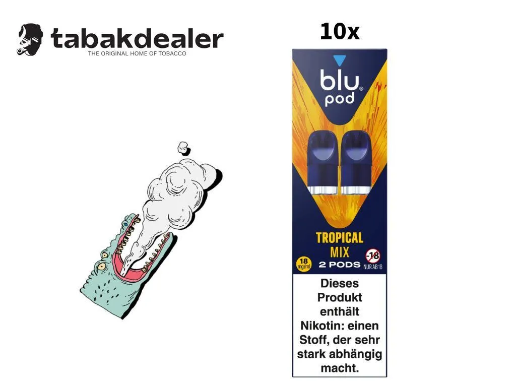 10x blu Pod Tropical Mix 18mg/ml