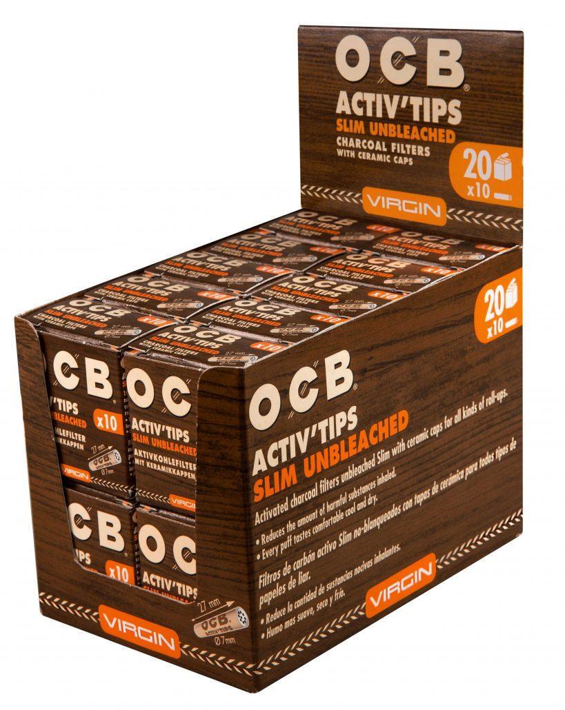 OCB Activ'Tips Slim Unbleached 7 mm OCB Activ'Tips Slim Unbleached 7 mm