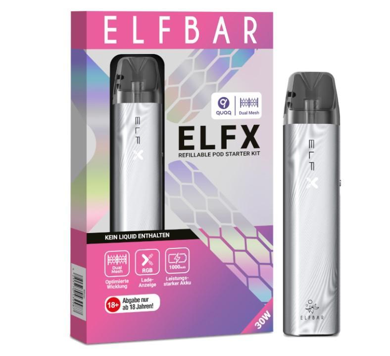 Elfbar - Elfx E-Zigaretten Set Silber 1 Stück