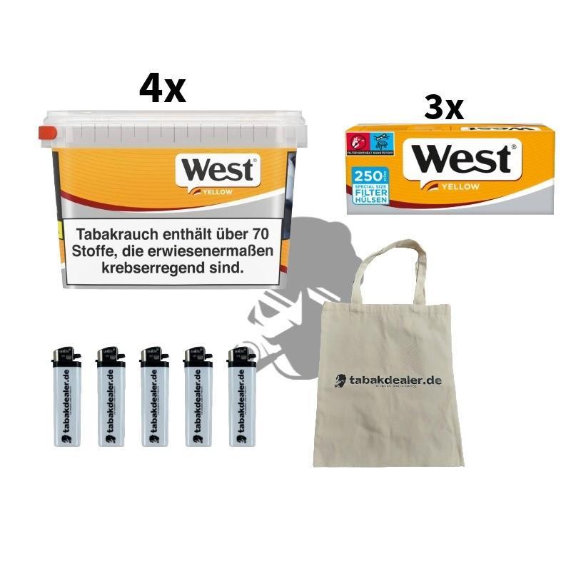 4x West Yellow Box 110g 4x West Yellow Vol.Jumbo Box 110g