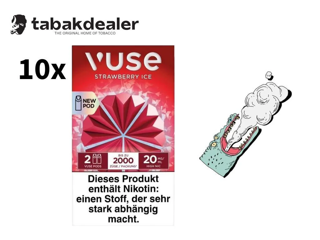 10x Vuse Pods Strawberry Ice 20mg 10 x 2 Pods