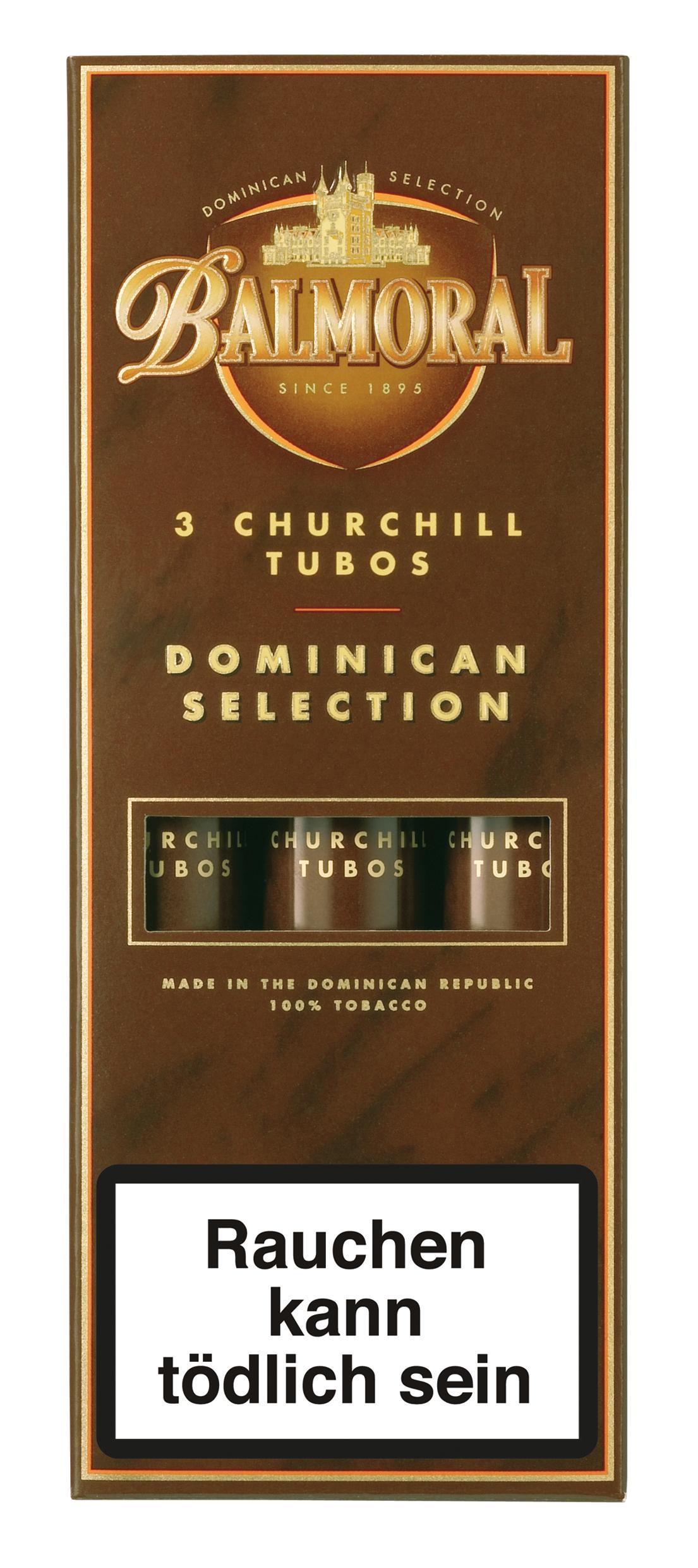 Balmoral Churchill Tubos 1 x 3 Zigarren